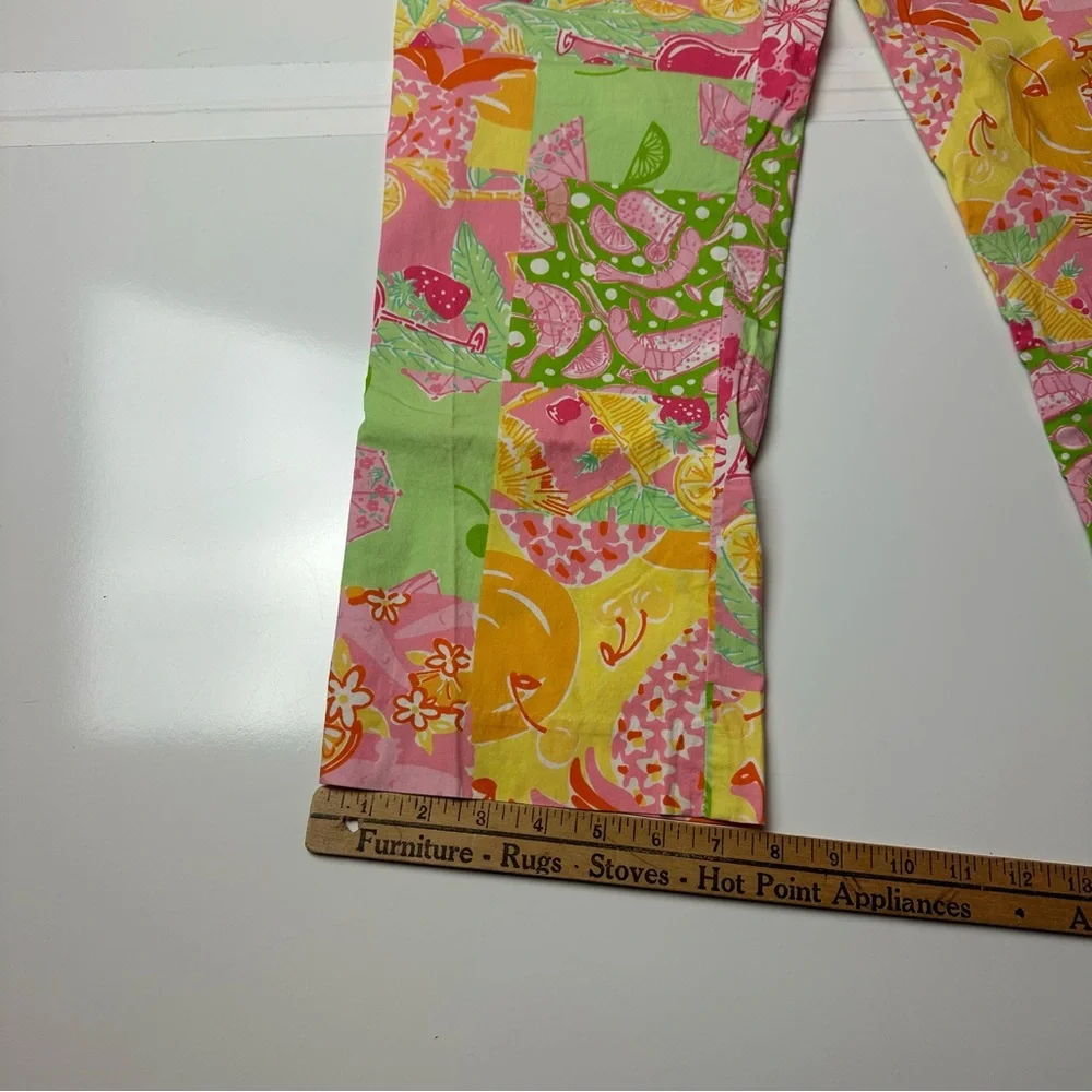 Lilly Pulitzer Patchwork Capri Pants | Y2K Palm Beach Tropical Preppy Cropped